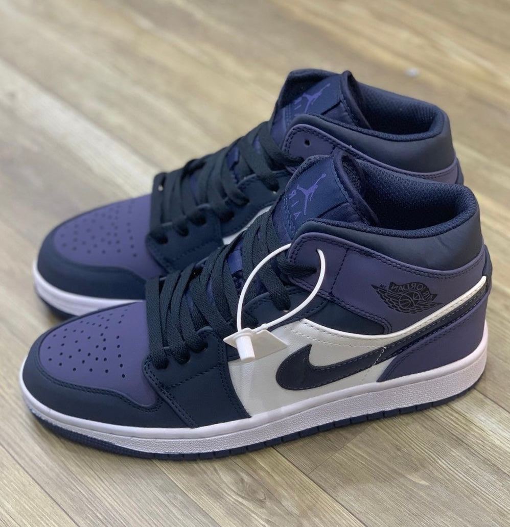 Tênis Jordan 1 Mid 'Obsidian Sanded Purple'