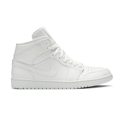 Tênis Nike Air Jordan 1 Mid Triple White